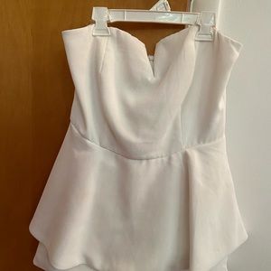 Amazing strapless white romper!